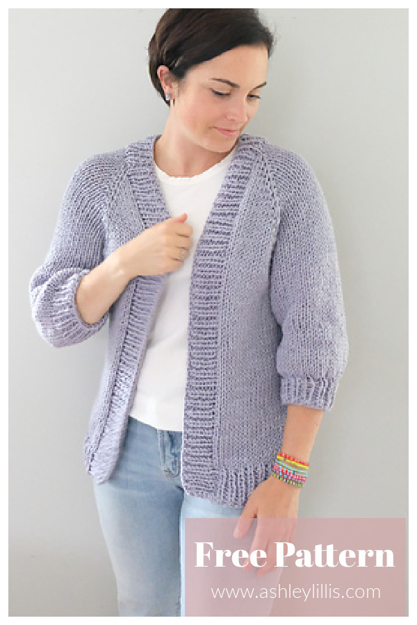 10 Easy Cardigan Free Knitting Pattern