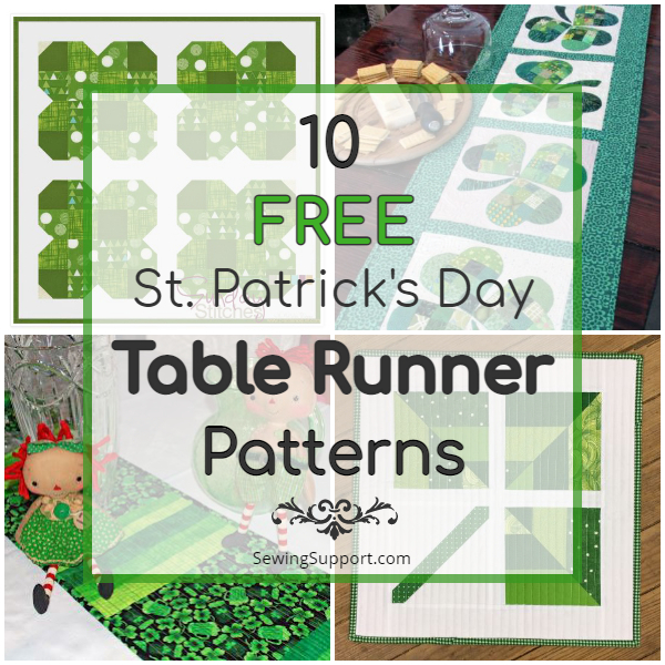 10 FREE St Patrick 39 s Day Table Runner Topper Patterns