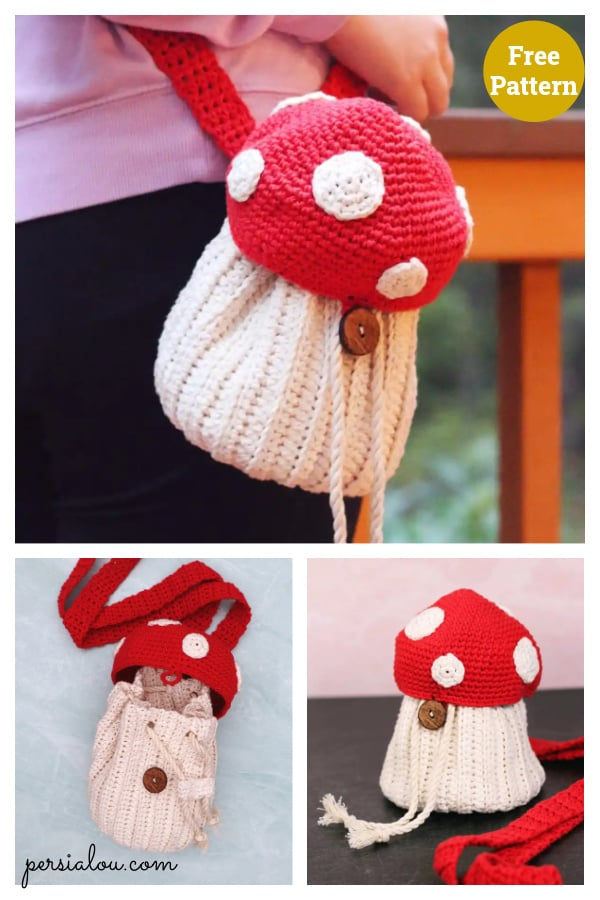 10 Mushroom Purse Bag Crochet Patterns