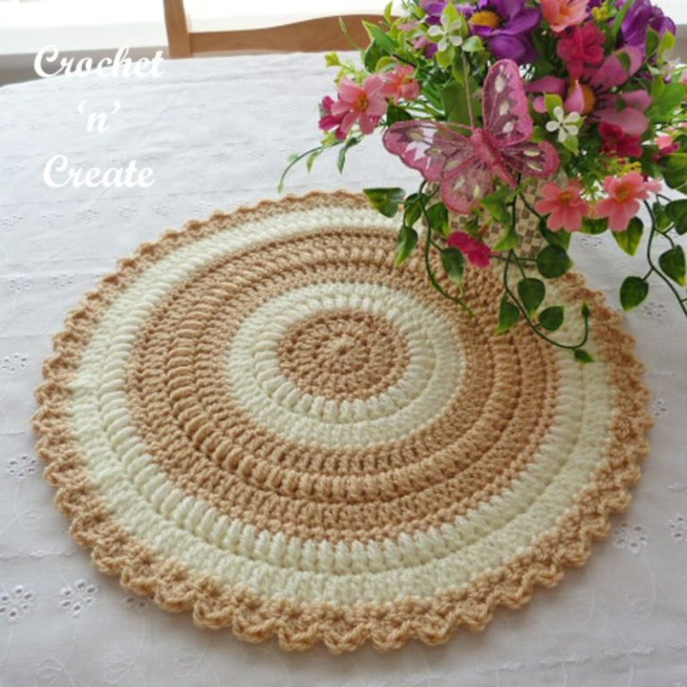 10 Round Crochet Placemat Free Patterns