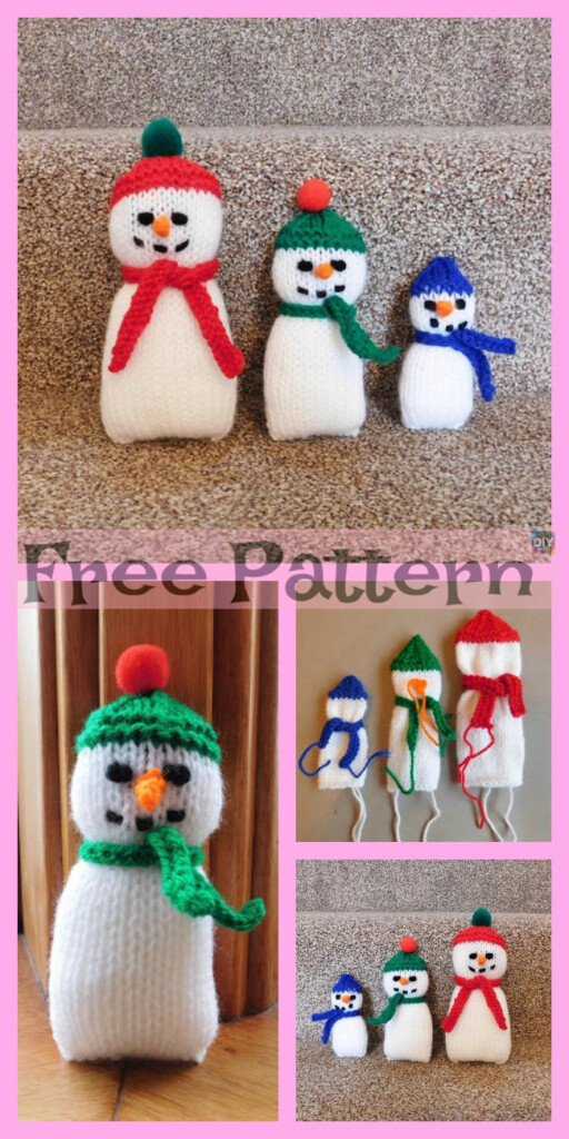 12 Cutest Knitted Snowman Free Patterns DIY 4 EVER