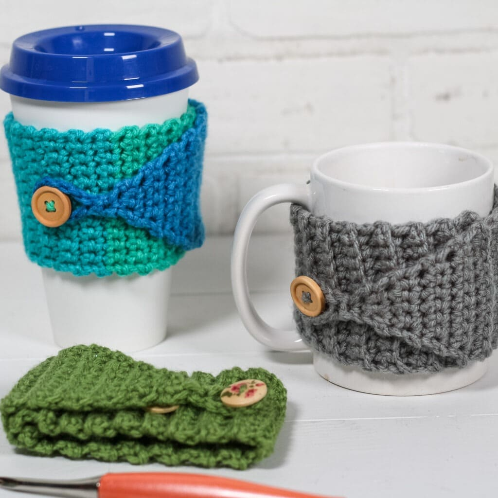 12 Free Crochet Mug Cozy Patterns For Coffee Cups With Handles