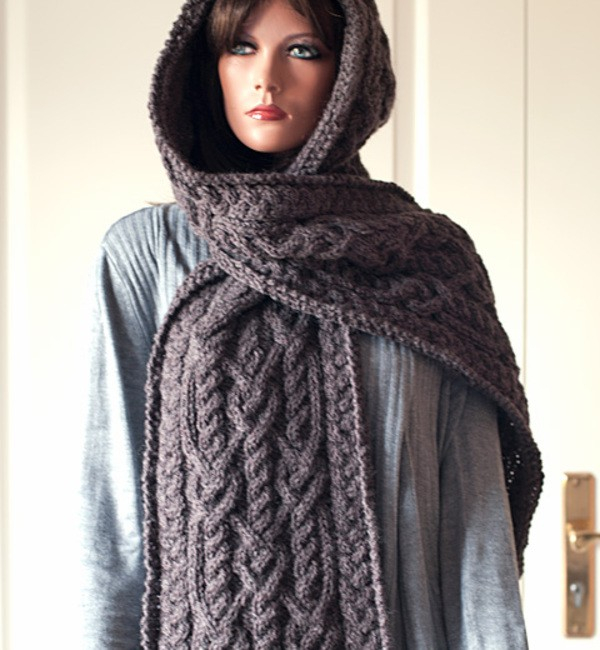 14 Hooded Scarf Knitting Pattern The Funky Stitch