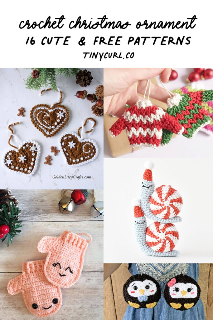 16 Cute Free Crochet Christmas Ornament Patterns Tiny Curl Crochet