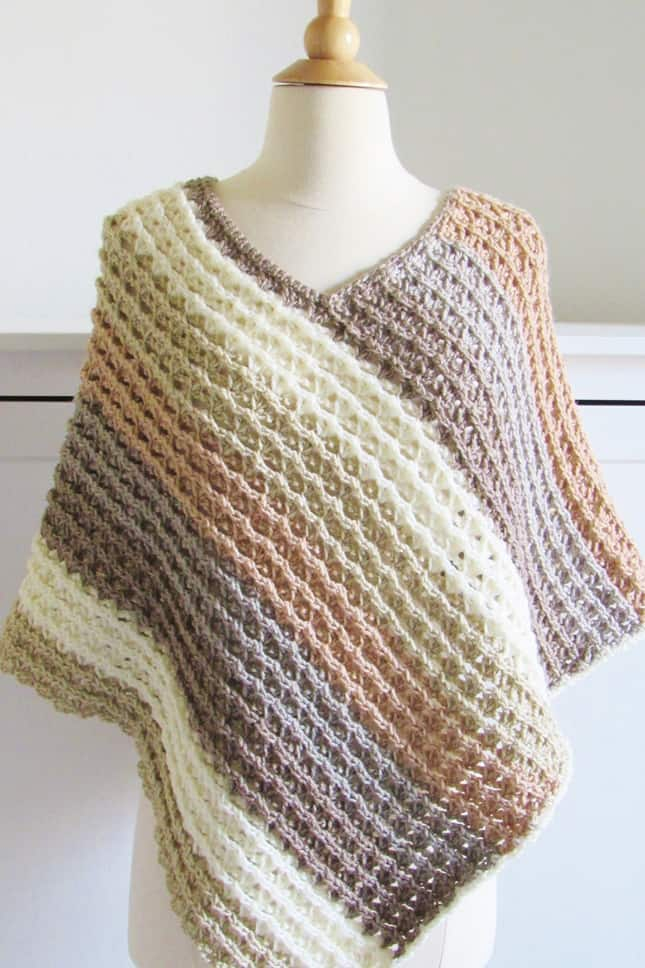 17 Figure Flattering Free Crochet Poncho Patterns Cream Of The Crop 