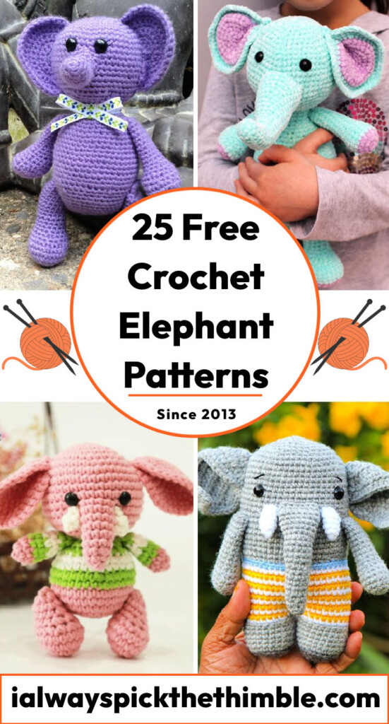 25 Free Crochet Elephant Patterns Amigurumi Pattern 