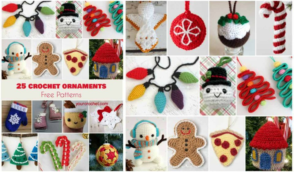 25 Free Patterns Of Crochet Christmas Ornaments