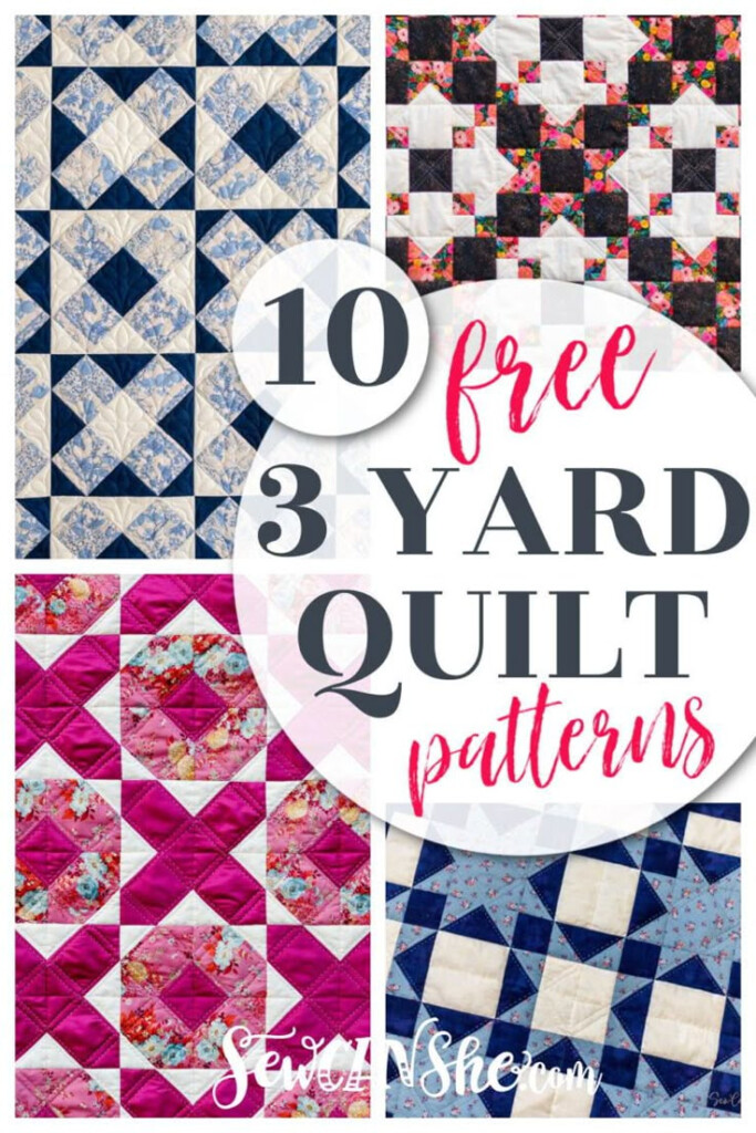 3 Yard Magic 25 Free Patterns For Easy 3 Yard Quilts Lap Quilt 