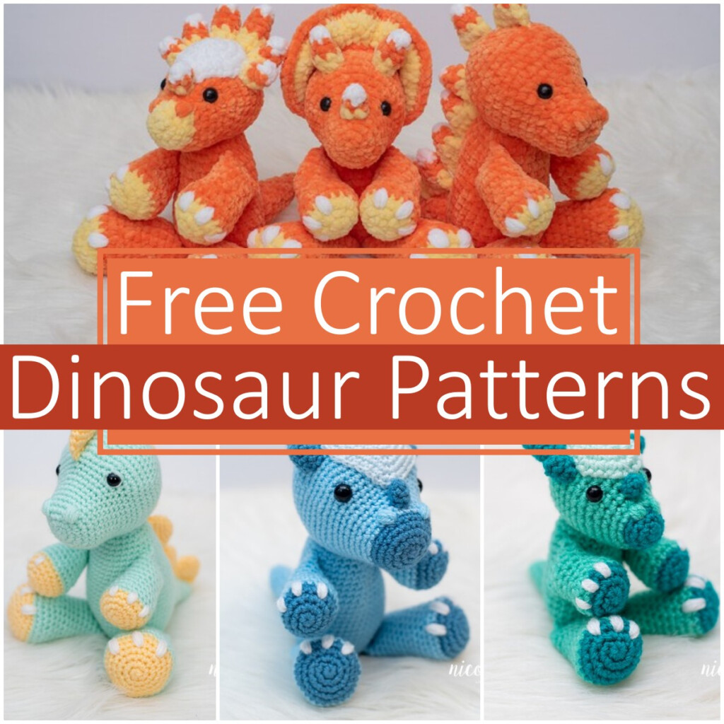 32 Free Easy Dinosaur Crochet Pattern AmmarEnoch