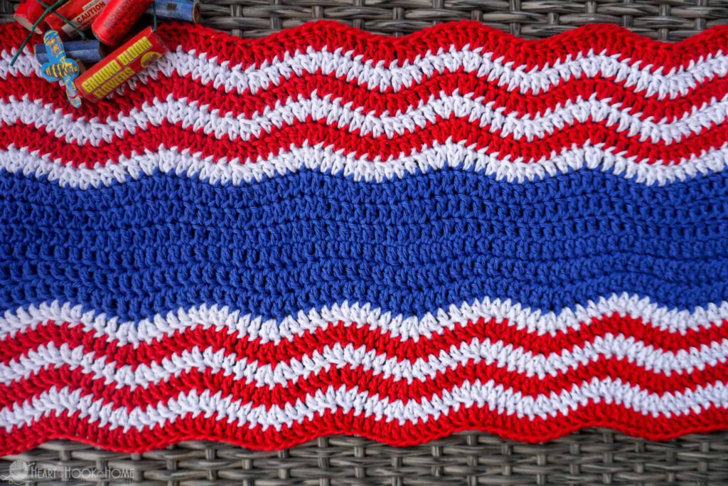 4th Of July Patriotic Table Runner Free Crochet Pattern
