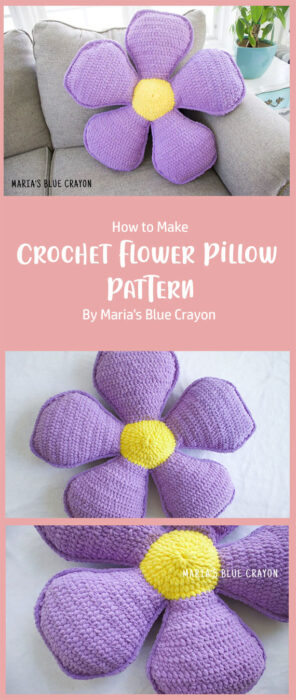5 Beautiful Flower Pillow Free Crochet Pattern Ideas Carolinamontoni
