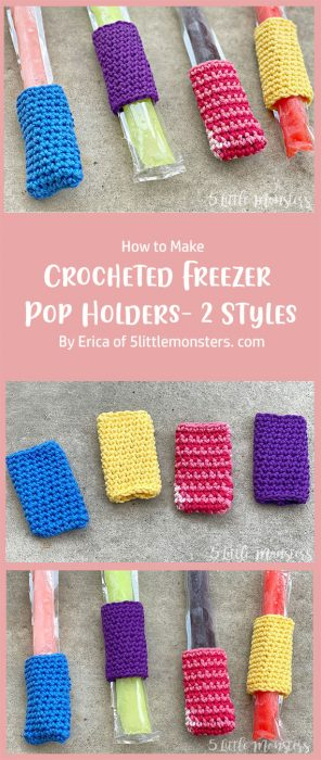 6 Colourful Popsicle Holders Free Crochet Pattern Ideas 