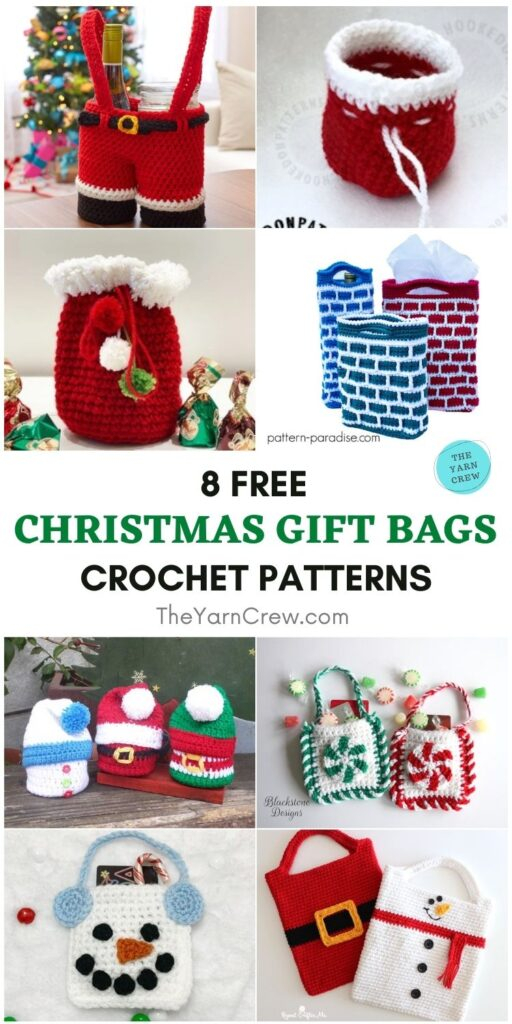 8 Free Christmas Gift Bag Crochet Patterns The Yarn Crew