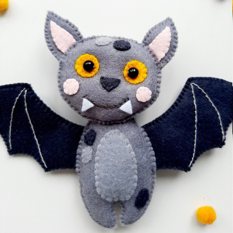 Bat Sewing Pattern Felt Pattern Pdf Easy PDF Pattern Felt Etsy