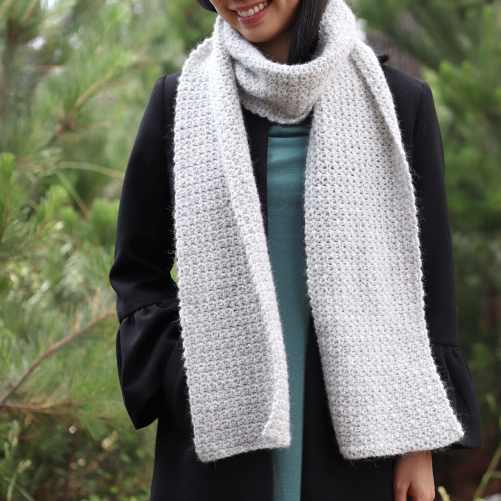 Beginner Crochet Scarf In The Clouds Scarf Free Pattern Video 