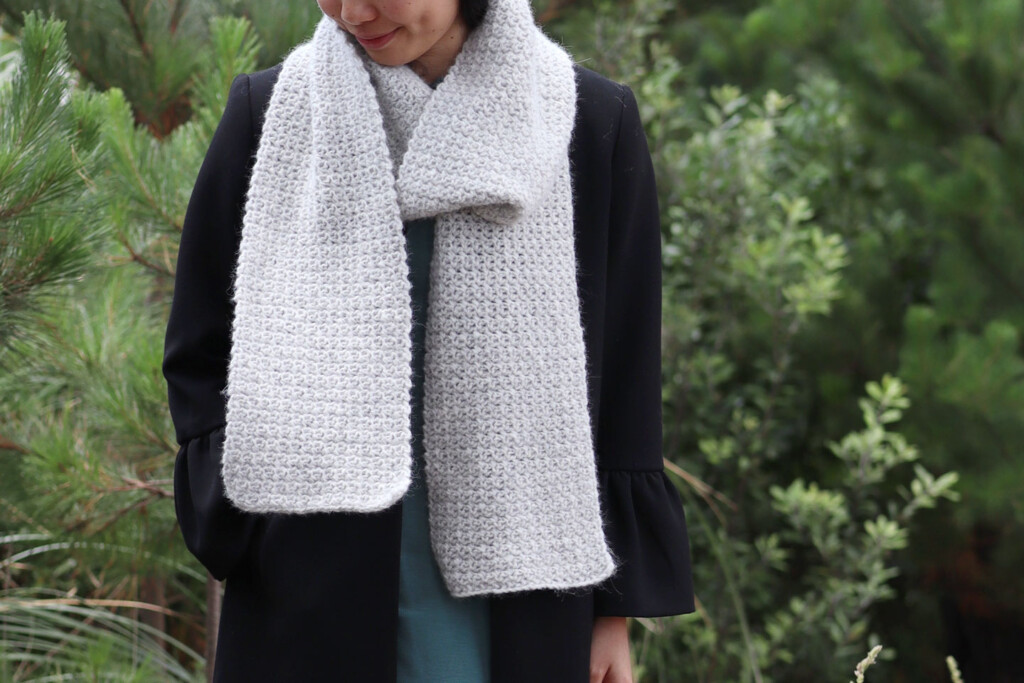 Beginner Crochet Scarf In The Clouds Scarf Free Pattern Video 