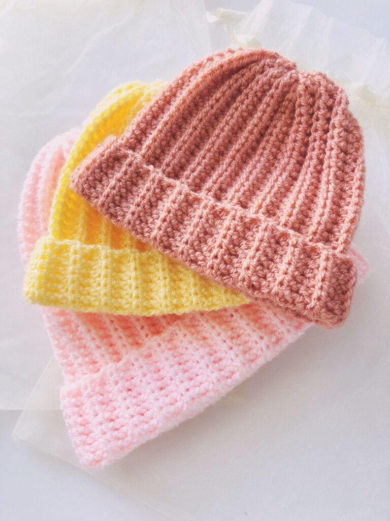 Beginner Easy 1 Hour Crochet Beanie Hat Free Crochet Pattern All Sizes 