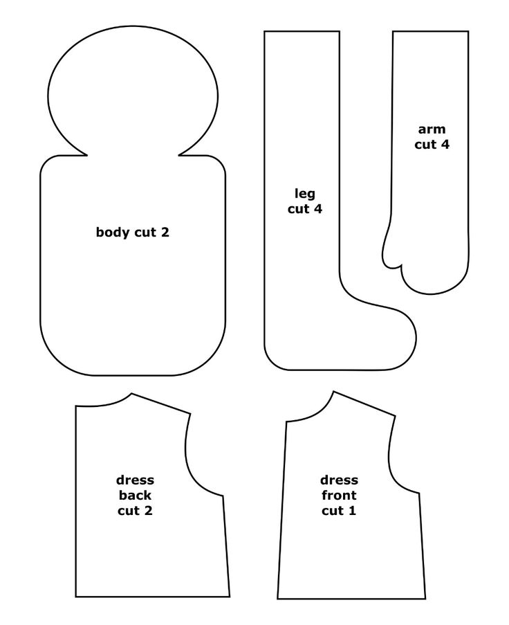 Beginner Easy Printable Rag Doll Patterns