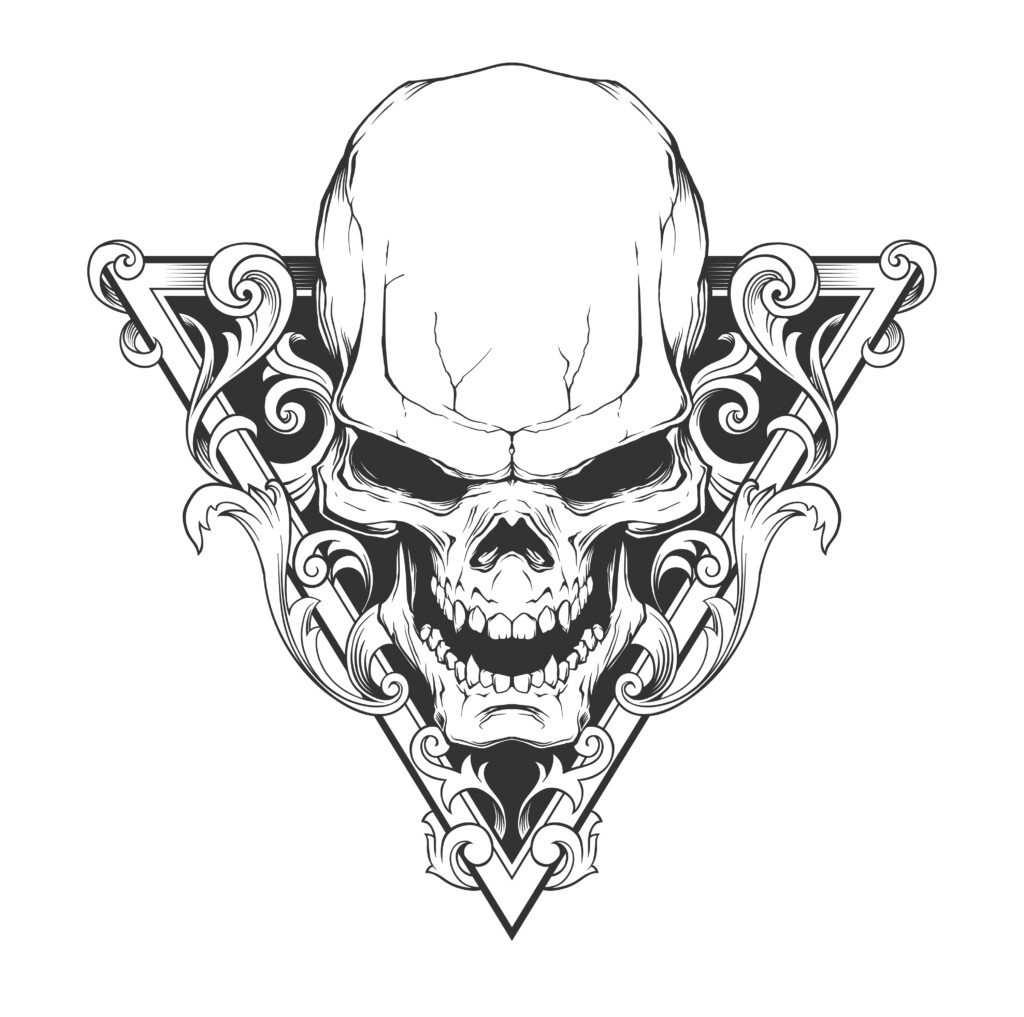 Black And White Tattoo Stencil Designs