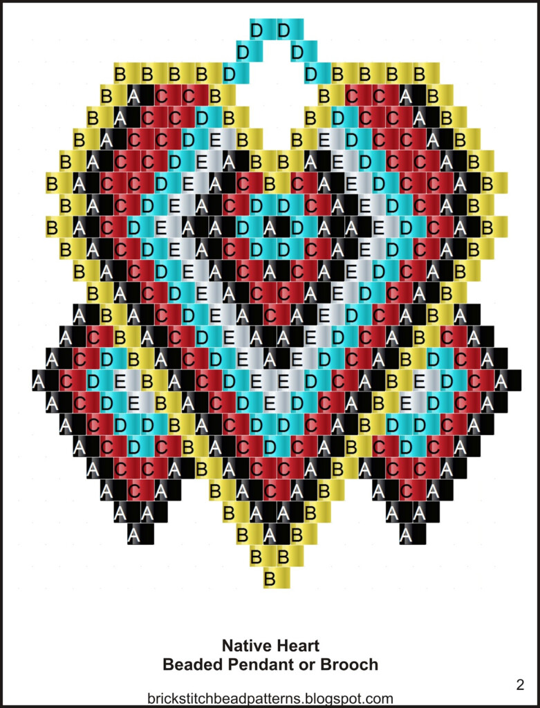 Brick Stitch Bead Patterns Journal Native Heart Brick Stitch Beaded 