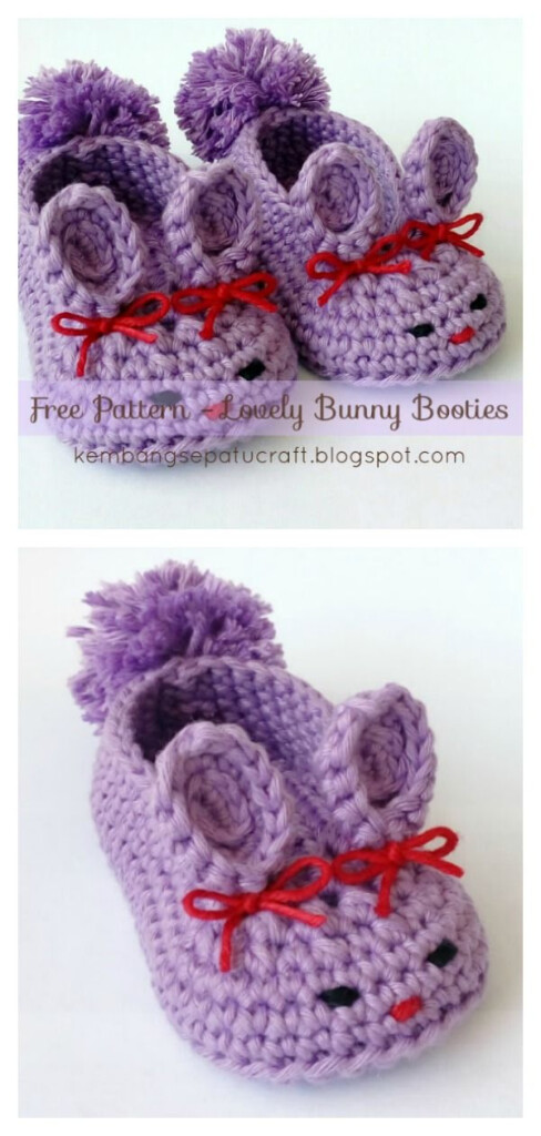 Bunny Slippers Free Crochet Pattern Crochet Booties Crochet Baby 