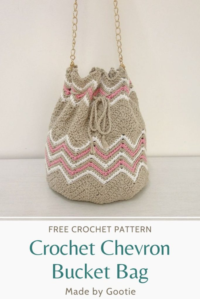 Chevron Bucket Bag Free Crochet Pattern Made By Gootie