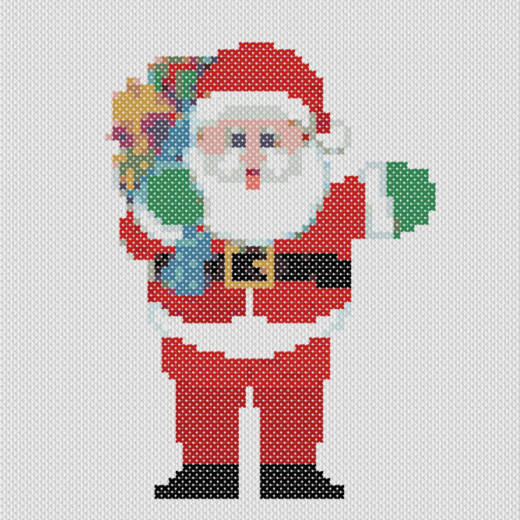 Christmas Cross Stitch Pattern Santa Claus Embroidery And Arts 