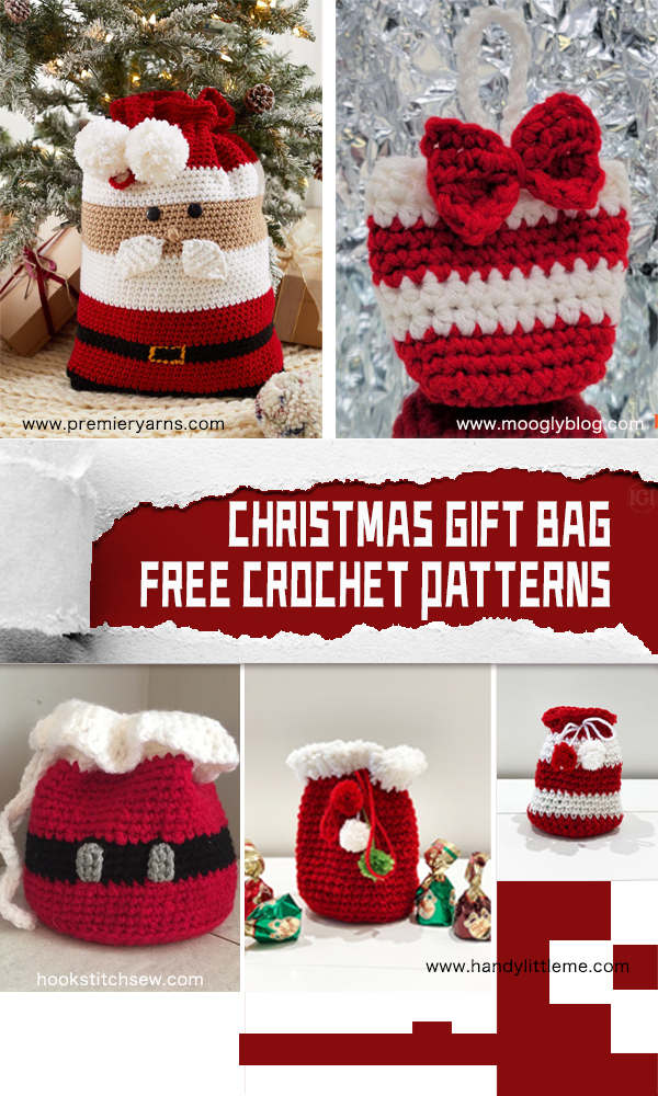 Christmas Gift Bag FREE Crochet Patterns IGOODideas