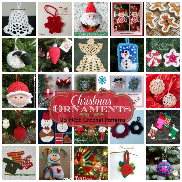 Christmas Ornaments 25 FREE Crochet Patterns Rhelena