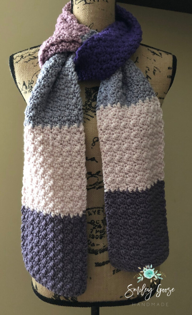 Chunky Crochet Scarf Pattern Bulky Yarn Pattern Etta Etsy