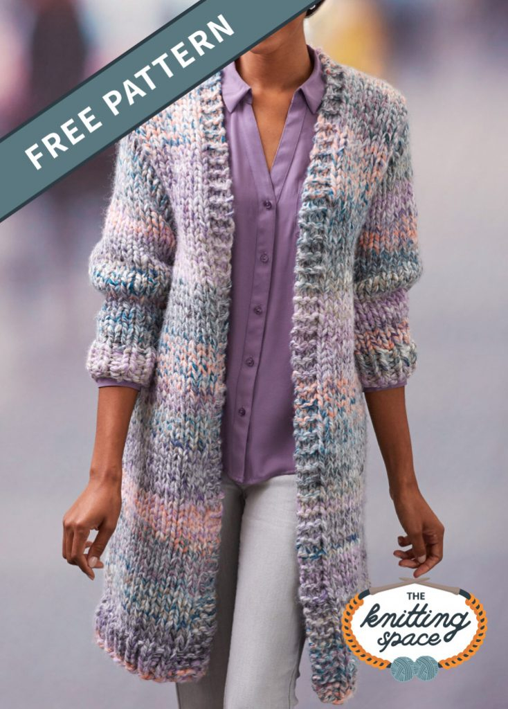 Cozy Knitted Long Cardigan FREE Knitting Pattern 