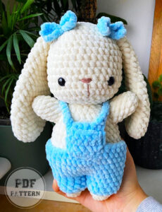 Crochet Bunny In Overalls Free PDF Pattern