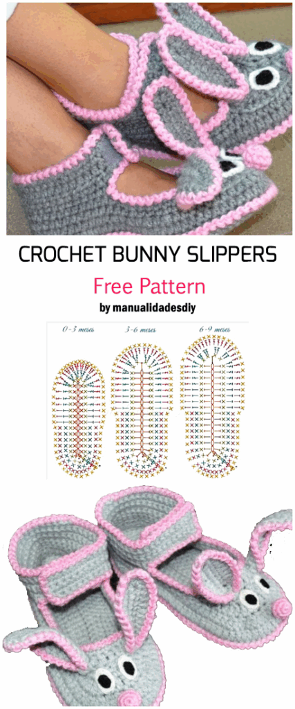 Crochet Bunny Slippers Free Pattern Crochetaholic