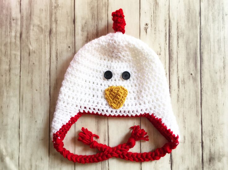 Crochet Chicken Hat Halloween Chicken Costume Kids Rooster Hat Etsy 