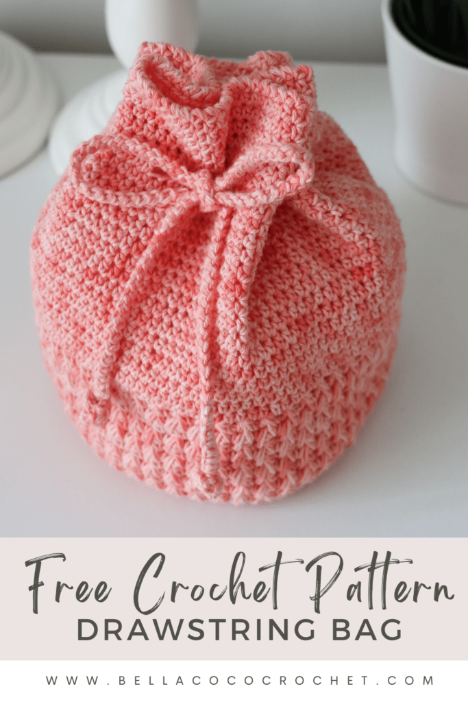 Crochet Drawstring Bag FREE Pattern Bella Coco Crochet