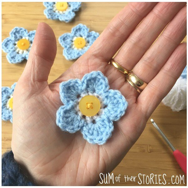Crochet Forget Me Not Free Pattern Sum Of Their Stories Craft Blog