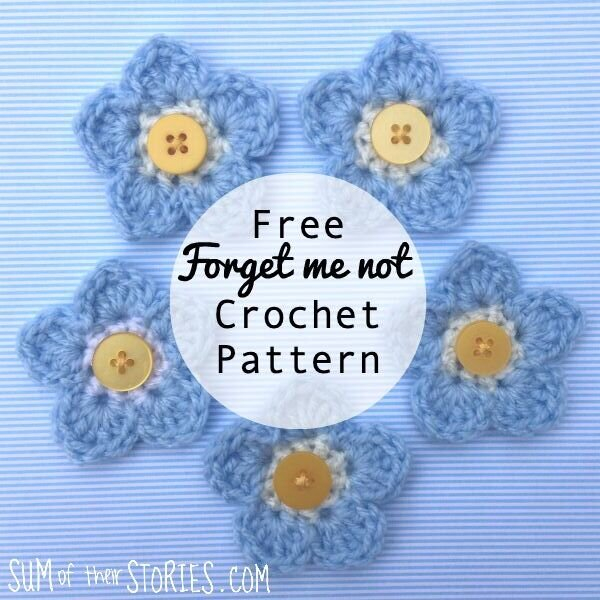 Crochet Forget Me Not Free Pattern Sum Of Their Stories Craft Blog