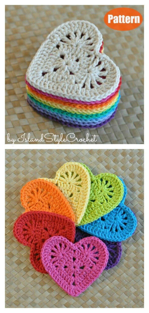 Crochet Granny Heart Coaster Free Pattern Web Granny Heart Coaster 