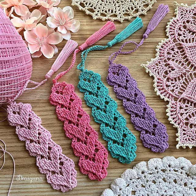 Crochet Heart Bookmark Pattern Daily Crochet
