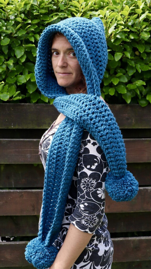 Crochet Hooded Scarf Pattern Hooded Scarf Sewing Pattern Crochet 