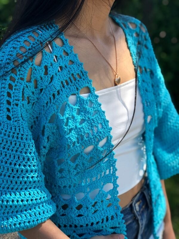 Crochet Lace Cardigan Pattern Summer Grace By KnitcroAddict 