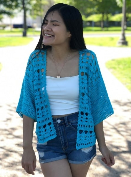 Crochet Lace Cardigan Pattern Summer Grace By KnitcroAddict 