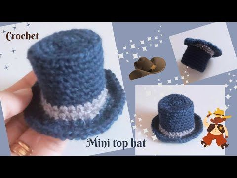 Crochet Mini Hat Crochet Top Hat Tutorial Simple Pattern 
