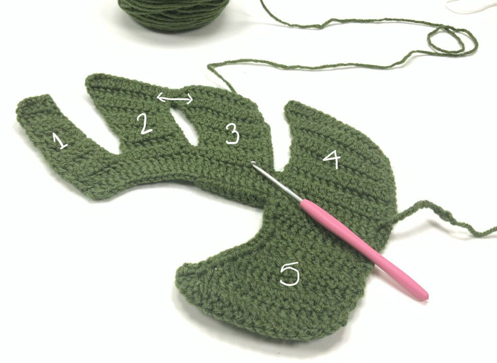Crochet Monstera Leaf Pattern Martian Creations