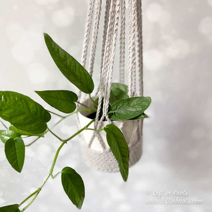 Crochet Plant Hanger Free Pattern Left In Knots