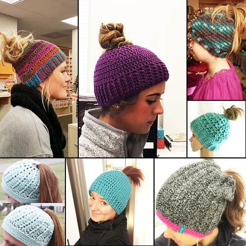 Crochet Ponytail Hat