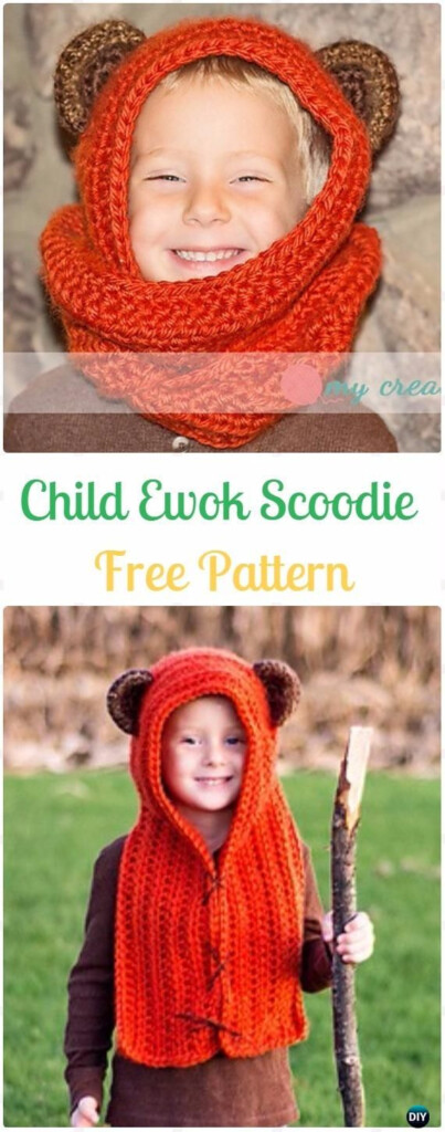 Crochet Scoodie Free Pattern Kids Crochet Child Ewok Scoodie Free 