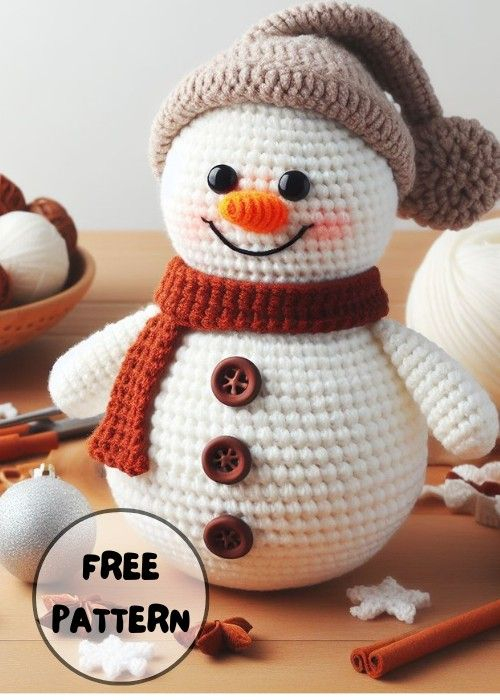 Crochet Snowman Winter Amigurumi Idea Christmas Crochet Patterns 