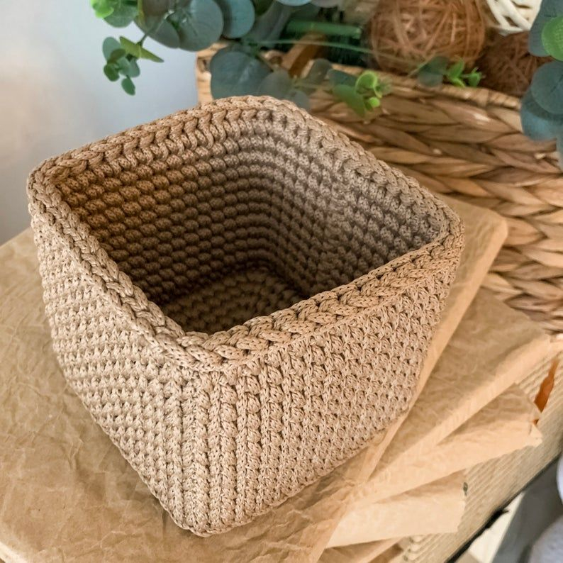 Crochet Square Basket Pattern Free For This Pattern You Need 