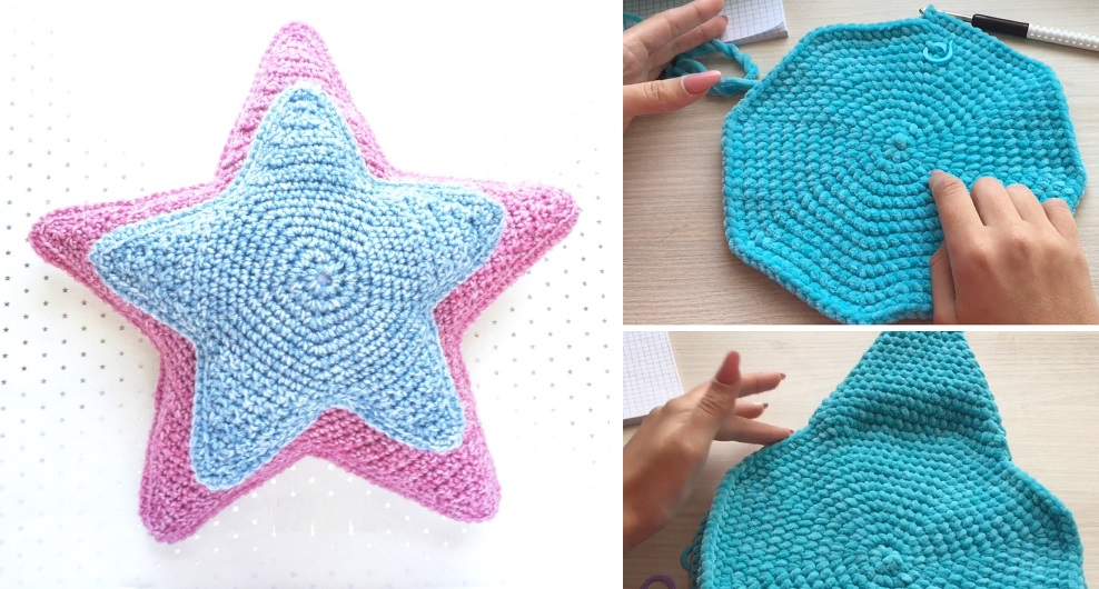 Crochet Star Pillow Video Pattern Tutorials More